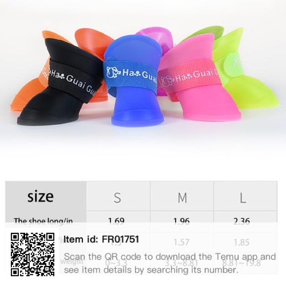 Pink pet boots New ( size small) - Picture 4 of 5